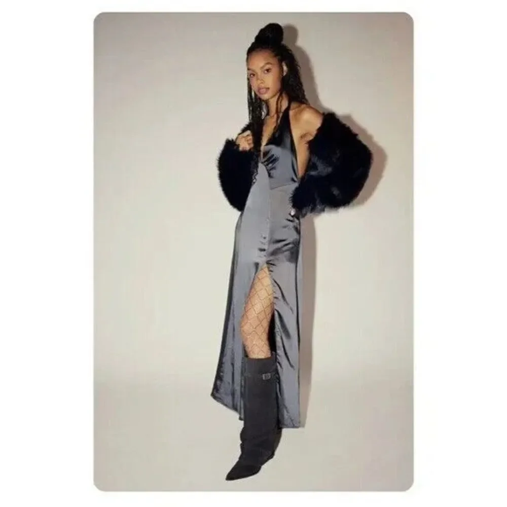 $250 NWT Free People Women's Dance 'Till Dawn Party Slip Dress Black Sz M NEW - Picture 4 of 8